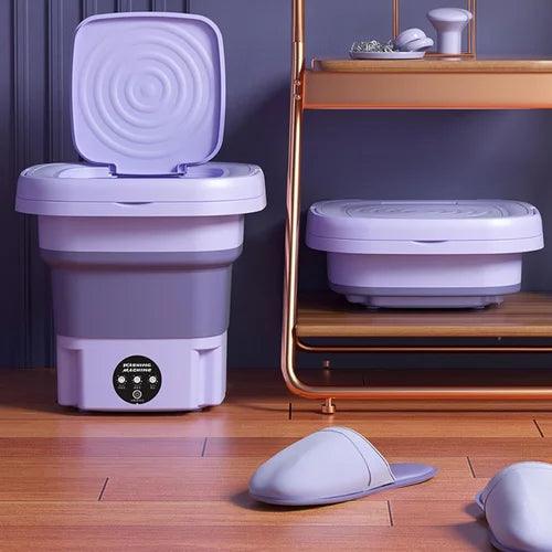 Mini Máquina de Lavar Roupas com Centrifuga Dobrável e Portátil A Pronta Entrega