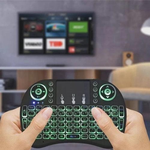 Mini Teclado Sem Fio Wireless Iluminado para Tv Box e Smart