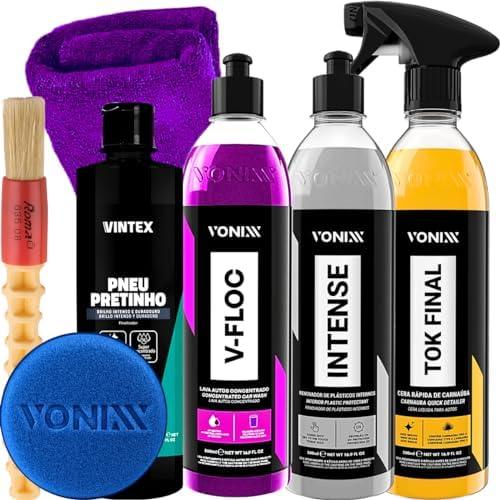 KIT SHAMPOO AUTOMOTIVO V-FLOC  REVITALIZADOR INTENSE VONIXX PRETINHO VINTEX