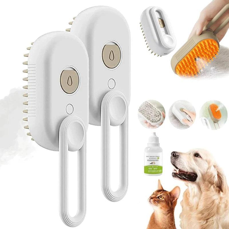 Escova de Limpeza Elétrica Para Pets com Umidificador