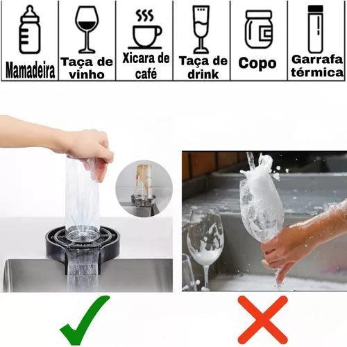 Lava Copos Automático de Pia Para Taças e Coqueteleira Cozinha Bar
