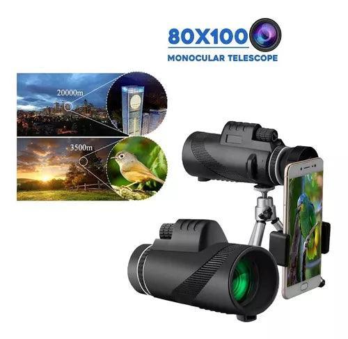 Monoscópio Portátil Monocular Zoom C/ Tripé 40x60 Para Celular