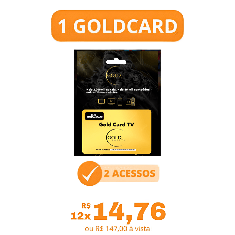 Gold Card Tv Oficial Recarga Anual com Envio Imediato
