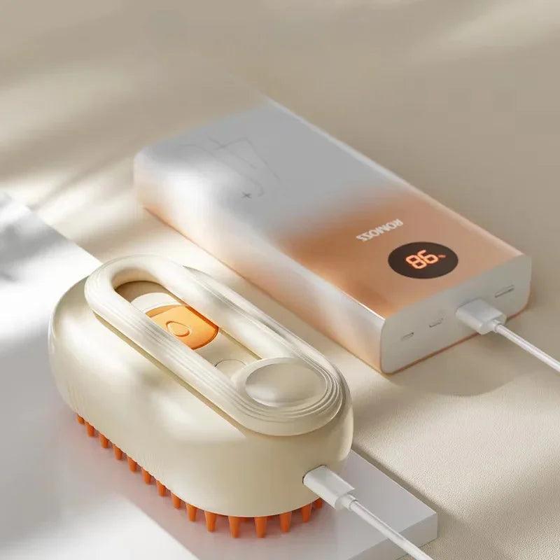 Escova de Limpeza Elétrica Para Pets com Umidificador
