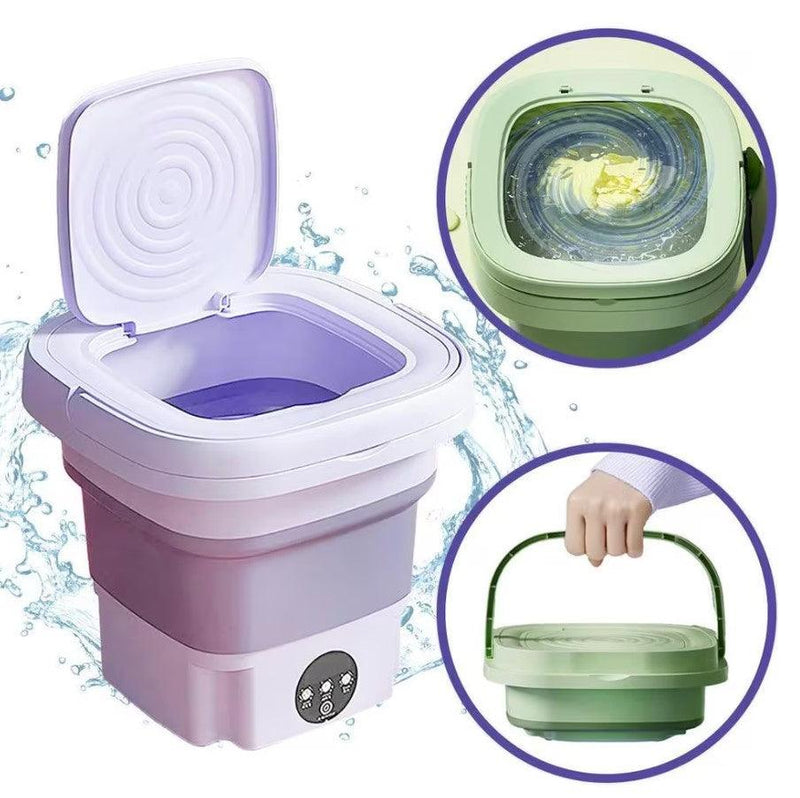 Mini Máquina de Lavar Roupas com Centrifuga Dobrável e Portátil A Pronta Entrega