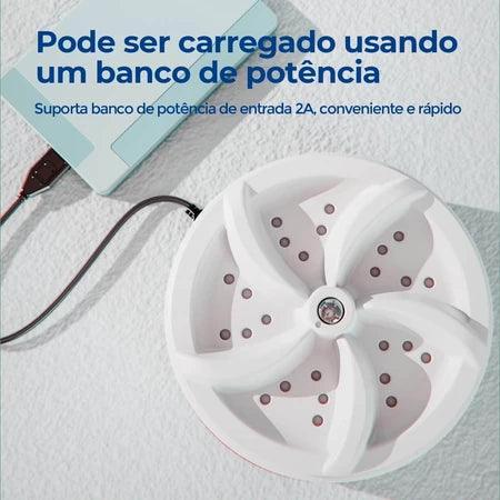 Mini Máquina de Lavar Roupas, Louças Panos  no Balde Portátil  Usb