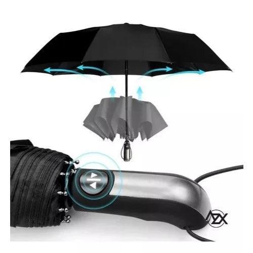Guarda- chuva Abre Fecha Automático Varetas Aço Contra Vento