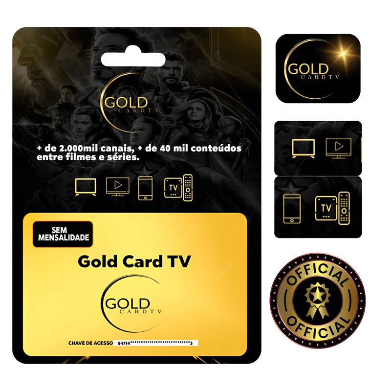 Gold Card Tv Oficial Recarga Anual com Envio Imediato