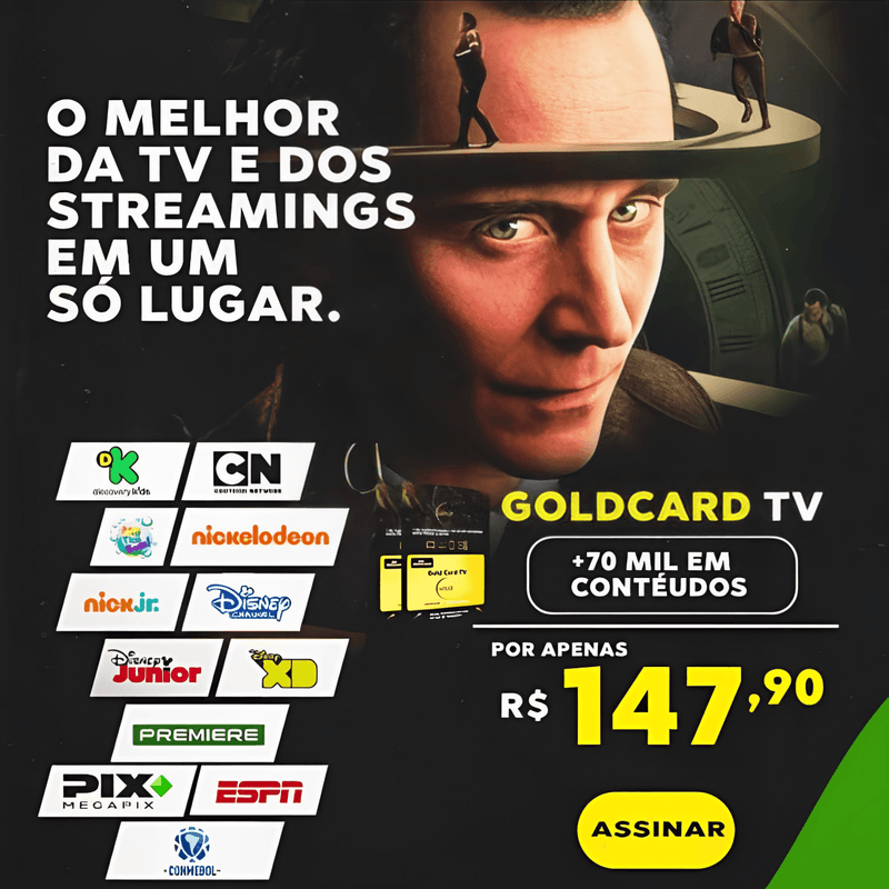 Gold Card Tv Oficial Recarga Anual com Envio Imediato