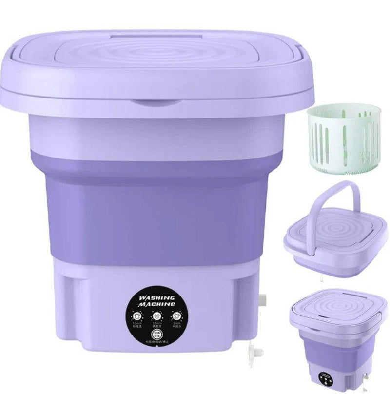 Mini Máquina de Lavar Roupas com Centrifuga Dobrável e Portátil A Pronta Entrega