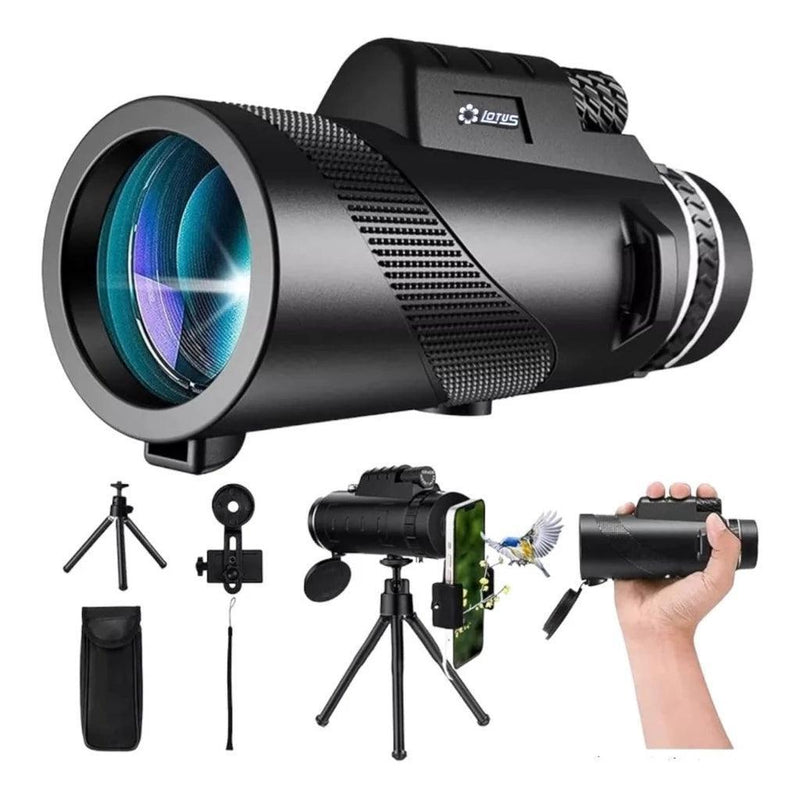 Monoscópio Portátil Monocular Zoom C/ Tripé 40x60 Para Celular