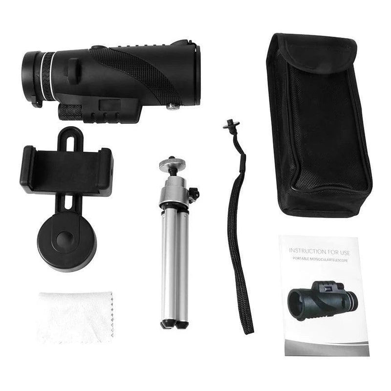 Monoscópio Portátil Monocular Zoom C/ Tripé 40x60 Para Celular