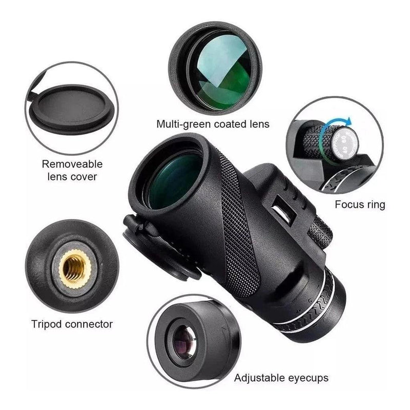 Monoscópio Portátil Monocular Zoom C/ Tripé 40x60 Para Celular